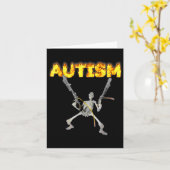 Autismus Skeleton Funny Odly spezifische Dank Karte (Gelbe Blume)
