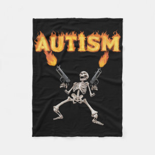 Autismus Skeleton Funny Odselig spezifische Maßnah Fleecedecke