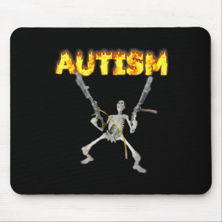 Autismus Skeleton Funny Odselig spezifische Maßnah Mousepad