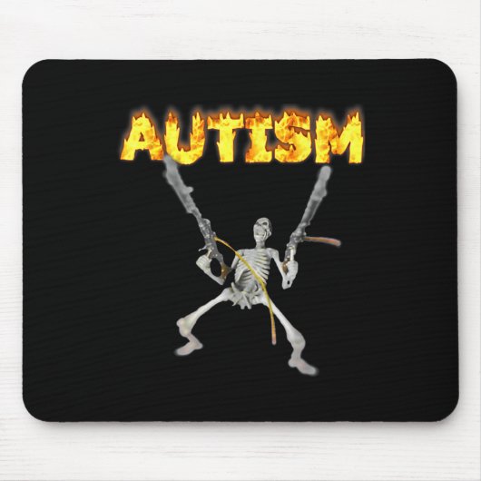 Autismus Skeleton Funny Odselig spezifische Maßnah Mousepad (Vorne)