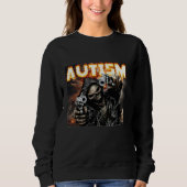 Autismus Skeleton Meme, Autismus Skeleton Guns, Fe Sweatshirt (Vorderseite)