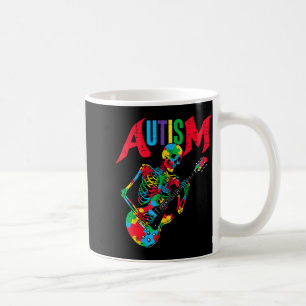Autismus Skelett E-Gitarre ASD Bewusstsein Männer Kaffeetasse