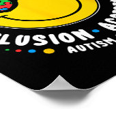 Autismus Smile Gesicht Männer Frauen Mädchen Mädch Poster (Ecke)