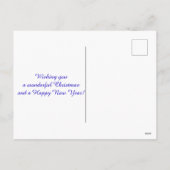 Autismus Snowflake Weihnachtsbaum Feiertagspostkarte (Rückseite)