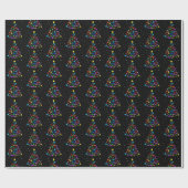 Autismus Snowflake Weihnachtsbaum Geschenkpapier (Flach)