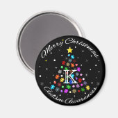 Autismus Snowflake Weihnachtsbaum Magnet (Vorderseite/Rückseite)