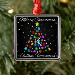 Autismus Snowflake Weihnachtsbaum Ornament Aus Metall