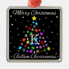 Autismus Snowflake Weihnachtsbaum Ornament Aus Metall