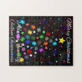 Autismus Snowflake Weihnachtsbaum Puzzle (Horizontal)