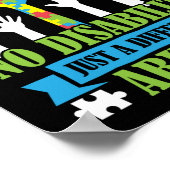 Autismus Sohn Kind Tochter keine Behinderung Unter Poster (Ecke)