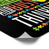 Autismus Sohn Kind Tochter spricht viel, weil ich Poster (Ecke)