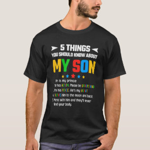 Autismus-Sohn-Kinder Autismus-Bewusstsein Unterst T-Shirt