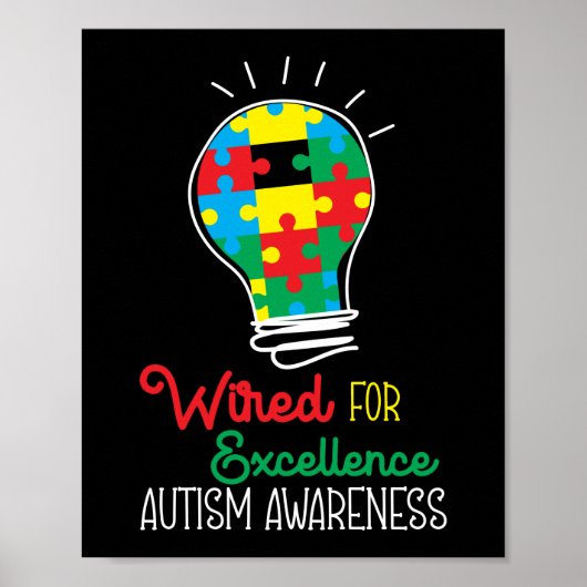 Autismus Sohn Kindertochter, für Exzellenz verkabe Poster (Vorne)