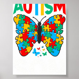 Autismus Sohn Schmetterling Bewusstsein Puzzle Stü Poster