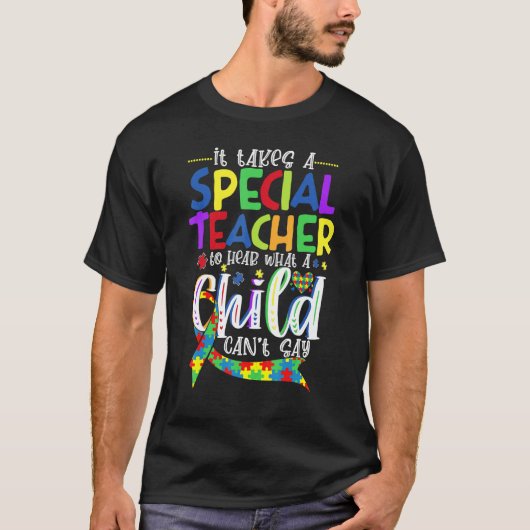 Autismus-Sonderschullehrer hört, dass Kind kann T-Shirt (Vorderseite)