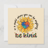 Autismus Sonnenblume ist freundlich (Vorderseite)