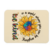 Autismus Sonnenblume ist freundlich Magnet (Horizontal)