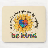 Autismus Sonnenblume ist freundlich Mousepad (Vorne)