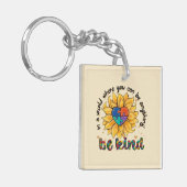 Autismus Sonnenblume ist freundlich Schlüsselanhänger (Vorderseite links)