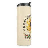 Autismus Sonnenblume ist freundlich Thermosbecher (Nach links gedreht)