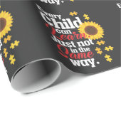 Autismus Sonnenblume Sonderlehrer für Bildung Geschenkpapier (Rolleneckpunkt)