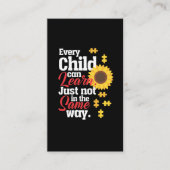 Autismus Sonnenblume Sonderlehrer für Bildung Visitenkarte (Vorderseite)