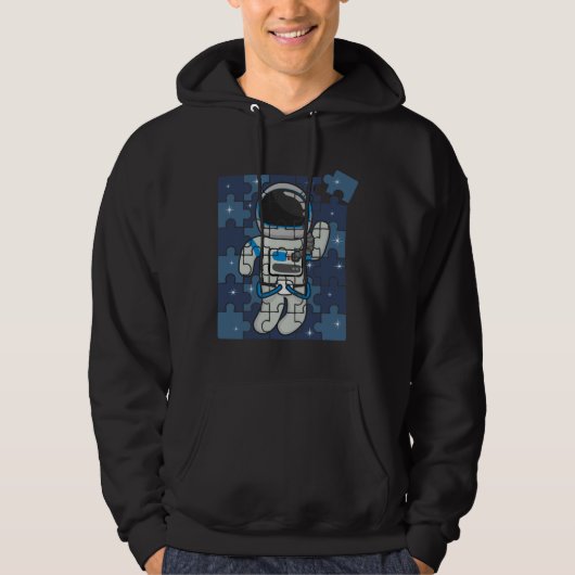 Autismus Spaceman Astro Cosmo Weltraum Autismus Be Hoodie (Vorderseite)