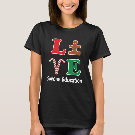 Autismus Special Bildung Lehrer Weihnachtsfest Lie T-Shirt (Vorderseite)