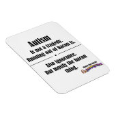 Autismus-Speck-Tragödie Auto Magnet (Rechte Seite)