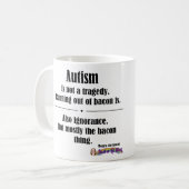 Autismus-Speck-Tragödie-Tasse Kaffeetasse (Vorderseite Links)