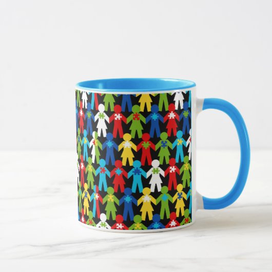 Autismus Spectrum Awareness Puzzle Kaffee Cup Tass Tasse (Rechts)