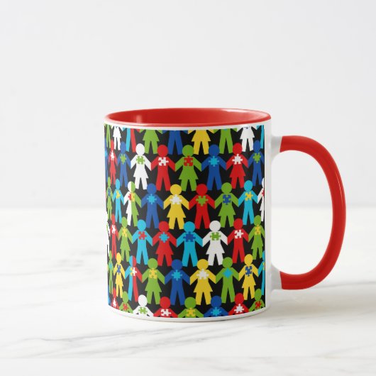 Autismus Spectrum Awareness Puzzle Kaffee Cup Tass Tasse (Rechts)