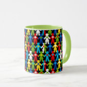 Autismus Spectrum Awareness Puzzle Kaffee Cup Tass Tasse (VorderseiteRechts)