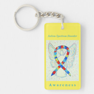 Autismus Spectrum Disease Awareness Ribbon Schlüss Schlüsselanhänger