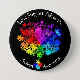 Autismus Spectrum Tree Button