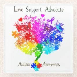 Autismus Spectrum Tree Glasuntersetzer