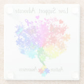 Autismus Spectrum Tree Glasuntersetzer (Rückseite)