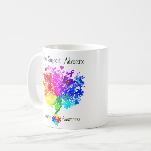Autismus Spectrum Tree Kaffeetasse (Vorderseite Links)