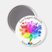 Autismus Spectrum Tree Magnet (Vorderseite/Rückseite)