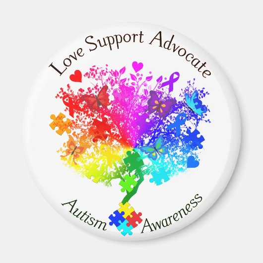 Autismus Spectrum Tree Magnet (Vorne)