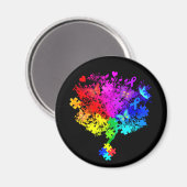 Autismus Spectrum Tree Magnet (Vorderseite/Rückseite)