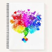 Autismus Spectrum Tree Notizblock (Vorderseite)