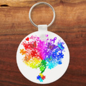 Autismus Spectrum Tree Schlüsselanhänger (Vorderseite)