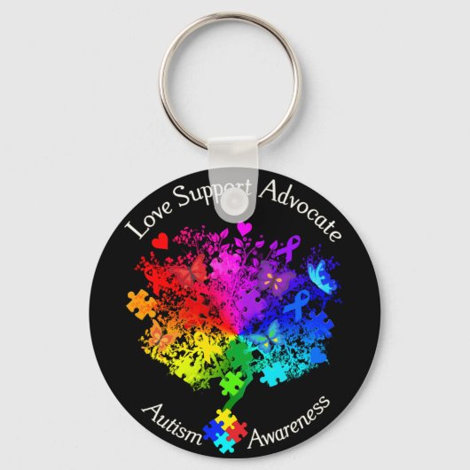 Autismus Spectrum Tree Schlüsselanhänger (Vorderseite)