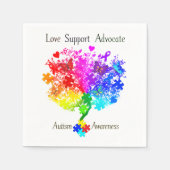 Autismus Spectrum Tree Serviette (Vorderseite)