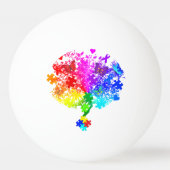Autismus Spectrum Tree Tischtennisball (Rückseite)