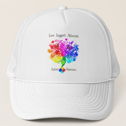 Autismus Spectrum Tree Truckerkappe (Vorderseite)