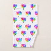 Autismus Spectrum Trees Badhandtuch Set (Handtuch)