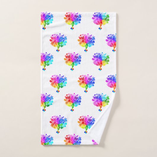 Autismus Spectrum Trees Badhandtuch Set (Handtuch)