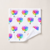 Autismus Spectrum Trees Badhandtuch Set (Waschlappen)